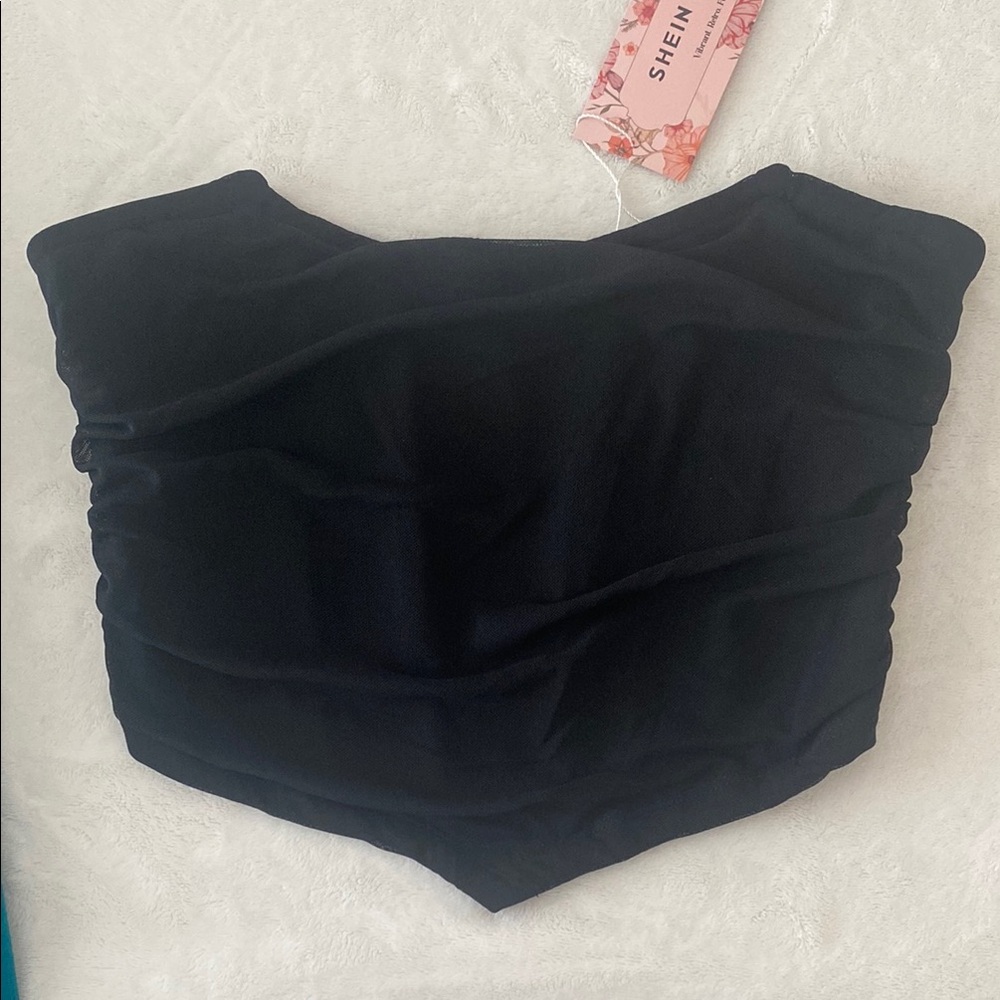 SHEIN Black Strapless Top